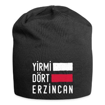 Erzincan 24 Türkei Turkiye Geschenk Urlaub TR Türk - Jersey-Beanie - Schwarz - Vorne