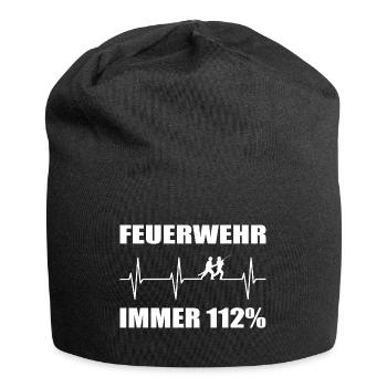 Feuerwehr - Jersey-Beanie - Schwarz - Vorne