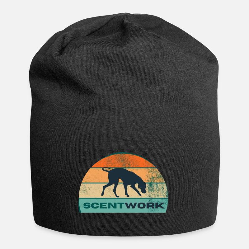 Je m’entraîne SCENTWORK - soleil - Bonnet en jersey - noir