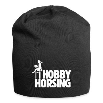 Hobby Horsing - Hobby Horse - Riding - Gift - Jersey Beanie - black - Front