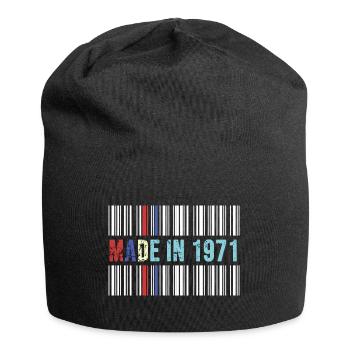 1971 anniversaire 51 ans 51e anniversaire rétro code-barres - Bonnet en jersey - noir - Devant
