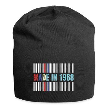 1968 anniversaire 54 ans 54e anniversaire rétro code-barres - Bonnet en jersey - noir - Devant
