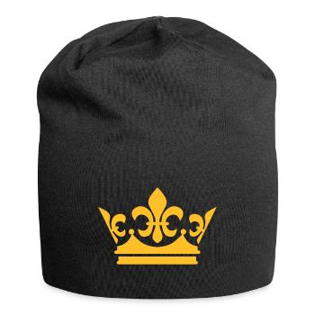 Königs-Krone / Crown 1c - Jersey-Beanie - Schwarz - Vorne