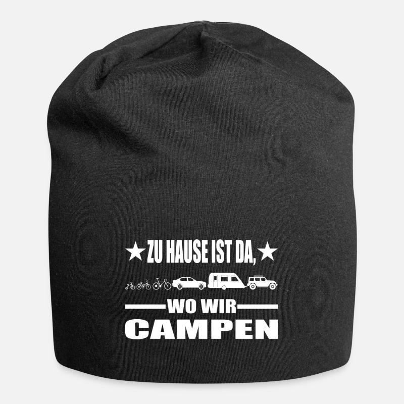 Camping - Jersey-Beanie - Schwarz