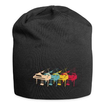 Piano Piano Pianist Gift - Jersey Beanie - black - Front