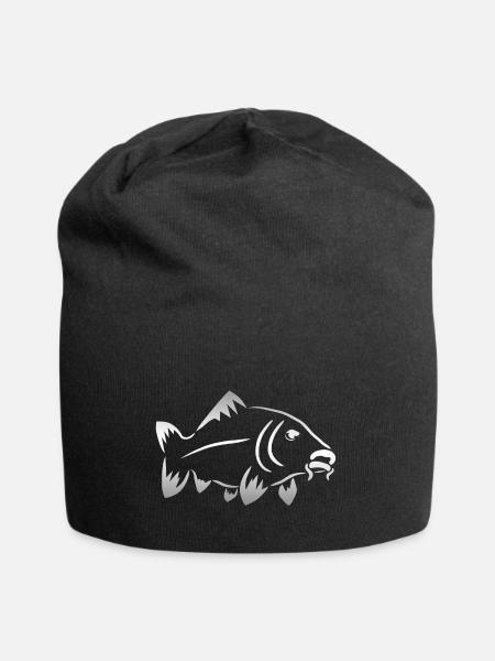 Karpfen Logo - Jersey-Beanie - Schwarz