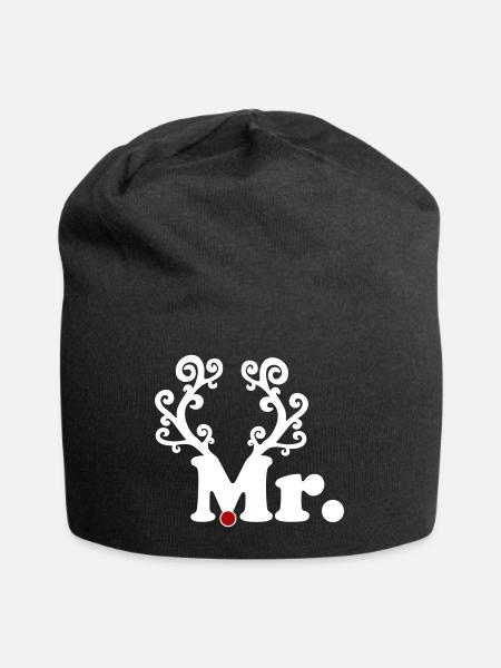 Mr Weihnachten - Jersey-Beanie - Schwarz