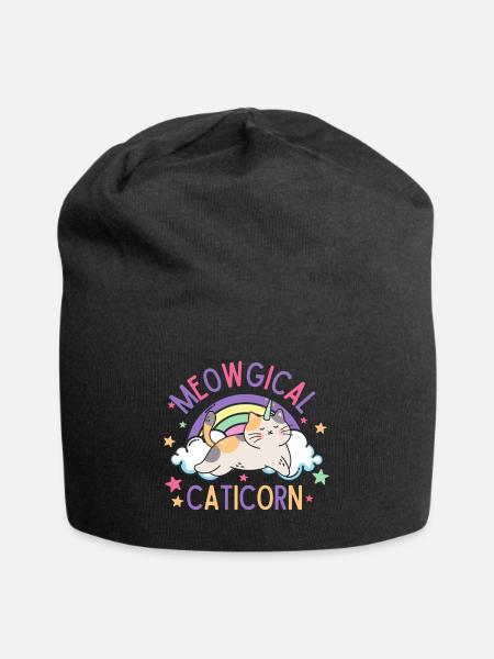 Meowgischer Katicorn - Jersey-Beanie - Schwarz