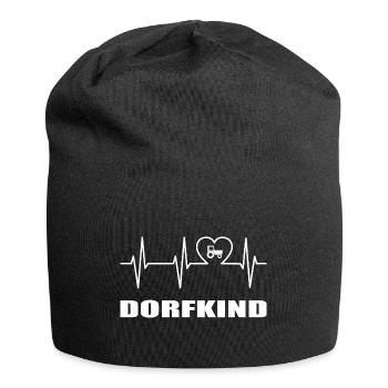 Dorfkind - Jersey-Beanie - Schwarz - Vorne