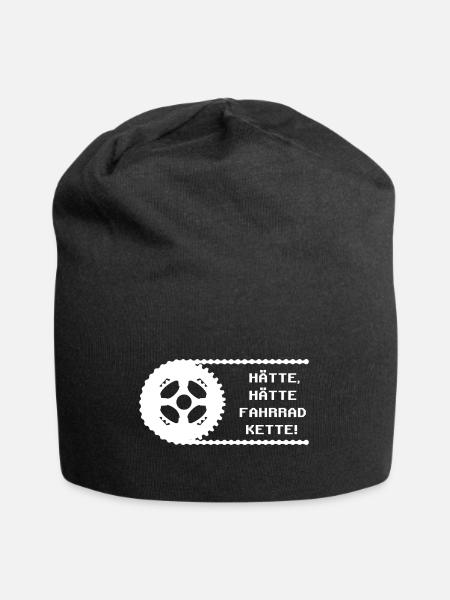 Hätte hätte Fahrrad Kette lustiges Fahrradspruch - Jersey-Beanie - Schwarz