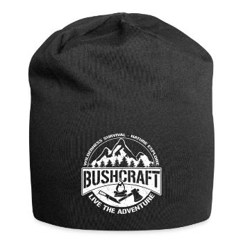Bushcraft - Outdoor Abenteuer Wildness Überleben - Jersey-Beanie - Schwarz - Vorne