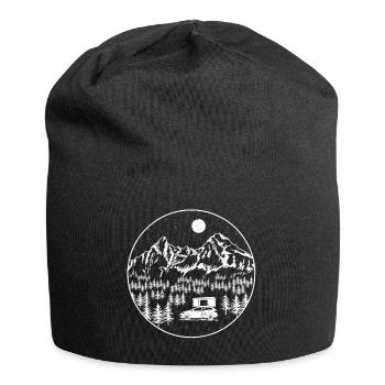 Tente à coque dure voiture | Camping vacances famille - Bonnet en jersey - noir - Devant