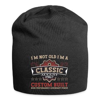 Born in 1967 Classic Birthday Gift August - Jersey Beanie - black - Front