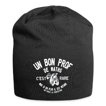 Un bon prof de maths motard c est rare - Bonnet en jersey - noir - Devant