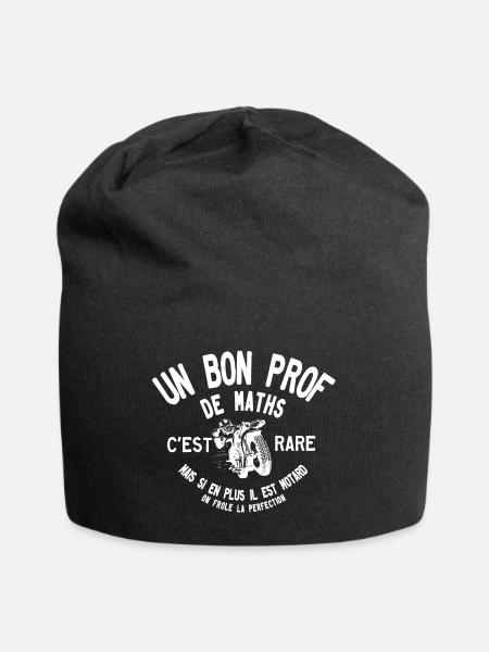 Un bon prof de maths motard c est rare - Bonnet en jersey - noir