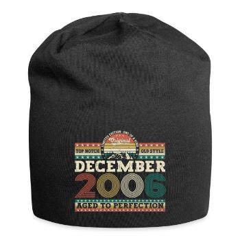 December Year 2006 16th birthday gift - Jersey Beanie - black - Front