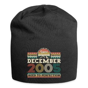 December Year 2005 17th birthday gift - Jersey Beanie - black - Front