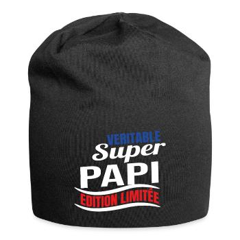 Véritable super papi édition limitée grand-père - Bonnet en jersey - noir - Devant