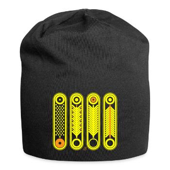 Jahreszeiten - Jersey-Beanie - Schwarz - Vorne