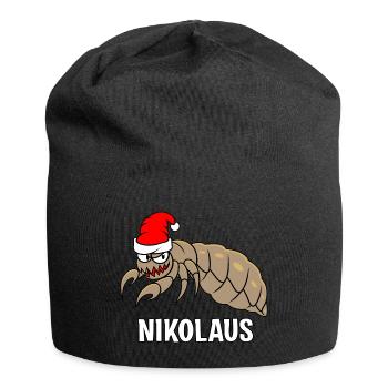 Nikolaus - Jersey-Beanie - Schwarz - Vorne