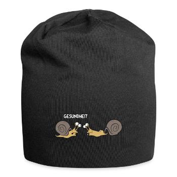 Schnecken Gesundheit - Jersey-Beanie - Schwarz - Vorne