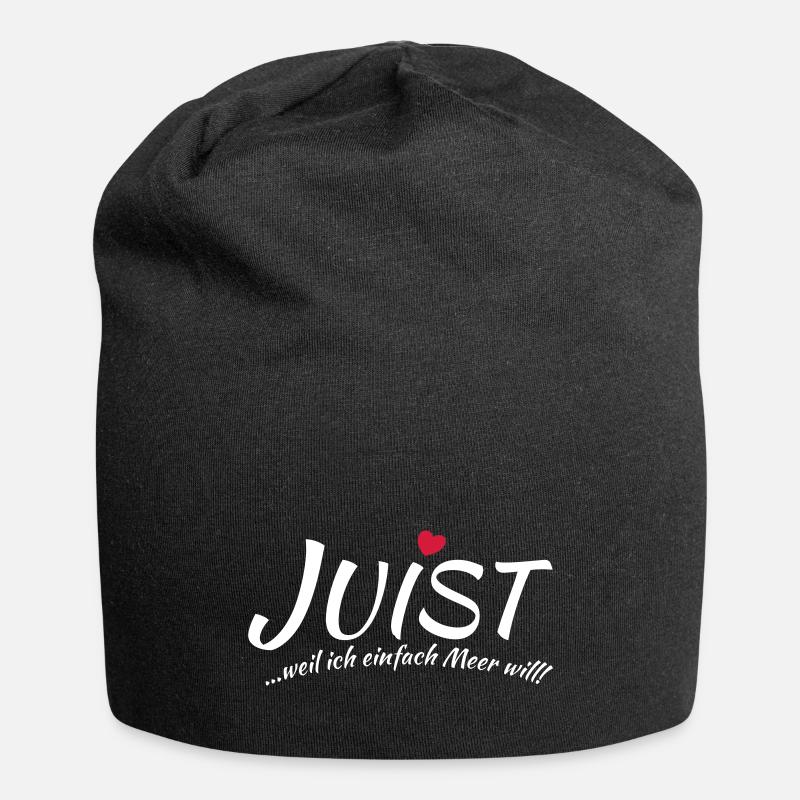 Juist ...weil ich einfach Meer will! - Jersey-Beanie - Schwarz
