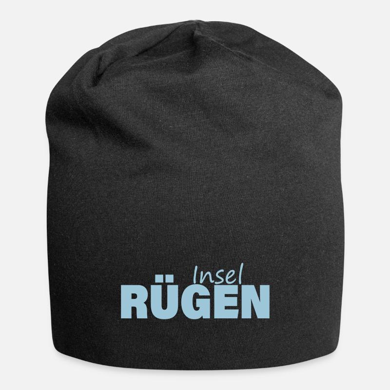 RÜGEN - Jersey-Beanie - Schwarz