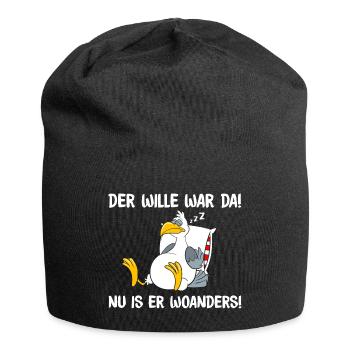 Der Wille war da - Jersey-Beanie - Schwarz - Vorne