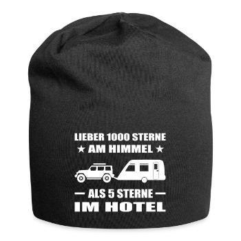 Camping - Jersey-Beanie - Schwarz - Vorne