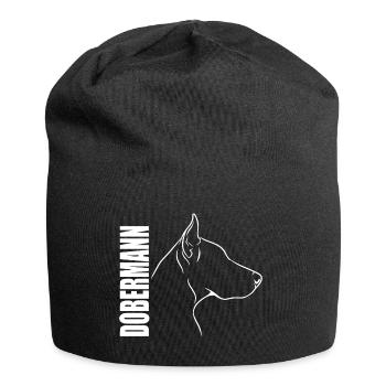 Dobermann Profil Hunde Hund Wilsigns - Jersey-Beanie - Schwarz - Vorne