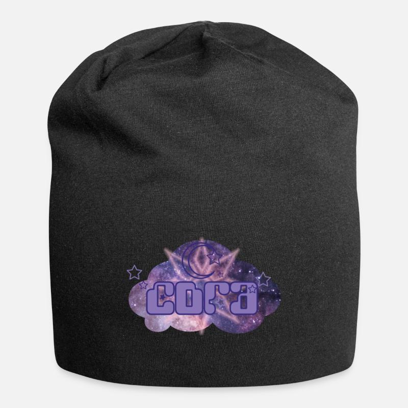 Cora Logo - Jersey-Beanie - Schwarz