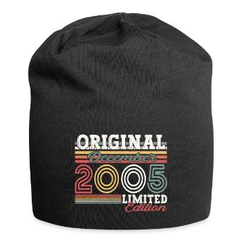 December Year 2005 17th birthday gift - Jersey Beanie - black - Front