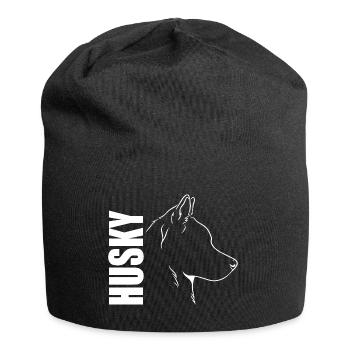 Husky Profile Dogs Dog Wilsigns - Jersey Beanie - black - Front