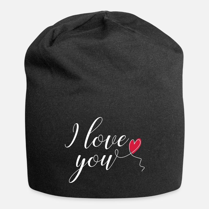 i love you - Jersey-Beanie - Schwarz