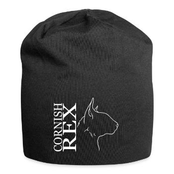 Cornish Rex Profil Chat Cat Wilsigns - Bonnet en jersey - noir - Devant