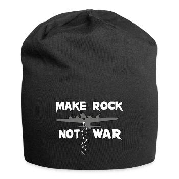 Make Rock not War - Jersey-Beanie - Schwarz - Vorne
