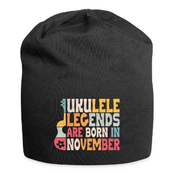 ukulele legends are born in November - Jersey-Beanie - Schwarz - Vorne