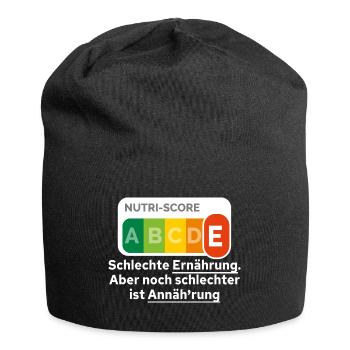 Näher dich mir nicht white - Jersey-Beanie - Schwarz - Vorne