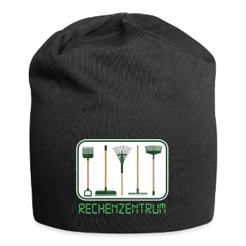 garten kleingarten biobauer rechenzentrum gärtner - Jersey-Beanie - Schwarz - Vorne