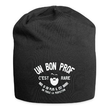 A good bearded teacher is rare - Jersey Beanie - black - Front