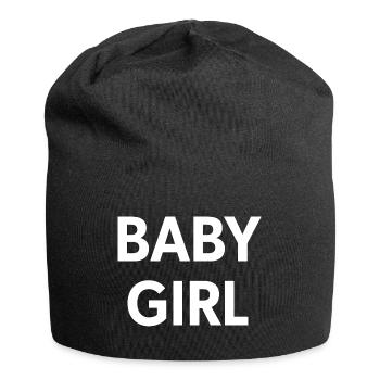Baby Girl Weißer Text - Jersey-Beanie - Schwarz - Vorne