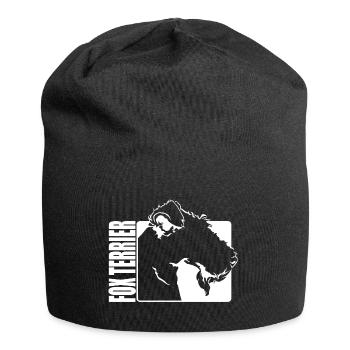 Fox Terrier Profil Hunde Hund Wilsigns - Jersey-Beanie - Schwarz - Vorne
