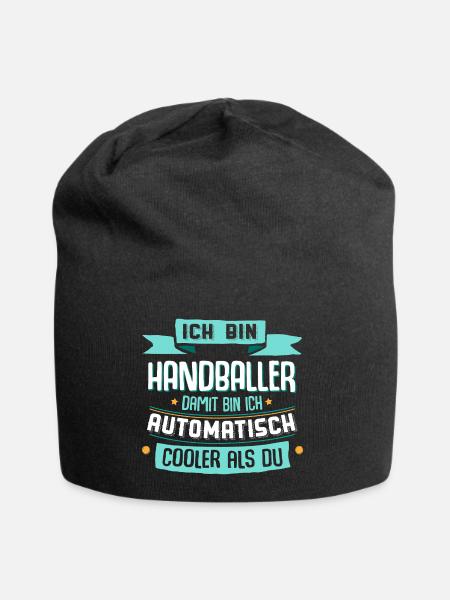 Ich bin Handballer, damit bin ich cooler als du. - Jersey-Beanie - Schwarz