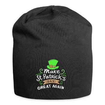 Le jour de St Patrick - Faire grand jour Encore une fois St Patrick - Bonnet en jersey - noir - Devant