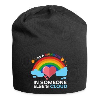 Soyez un arc-en-ciel dans le nuage d'elses de quelqu'un - Bonnet en jersey - noir - Devant