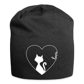 Idée de cadeau pour les amoureux des chats - Bonnet en jersey - noir - Devant