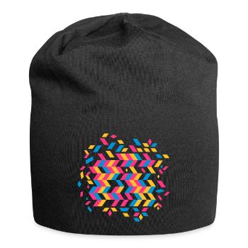 Un motif à chevrons - Bonnet en jersey - noir - Devant