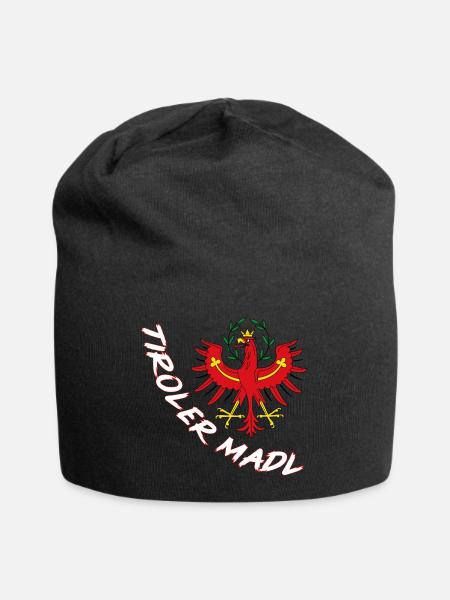 Tiroler Madl - Jersey-Beanie - Schwarz