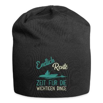 Rente Angeln Fischer Rentner - Jersey-Beanie - Schwarz - Vorne