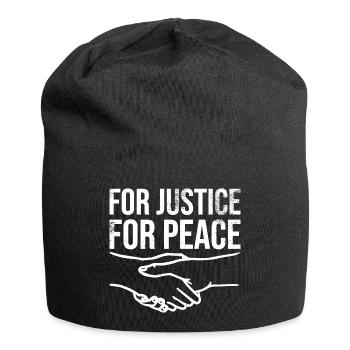 For justice for peace - Jersey Beanie - black - Front